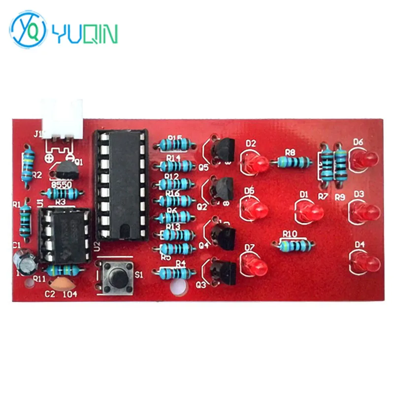 LED Fun Electronic Dice Circuit Board DIY Welding Exercise Kit Experimental Production Assembly Teaching Product Components