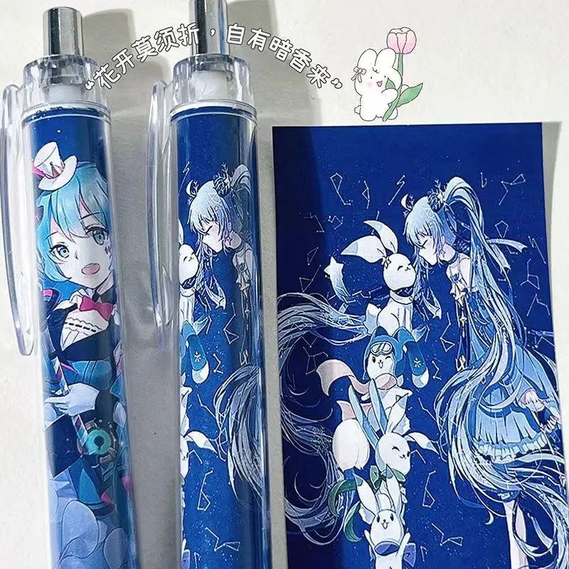 أنيمي الظاهري المغني ميكو الكرتون نمط 0.5 مللي متر الأسود هلام أقلام مكتب دراسة القرطاسية Kawaii طالب هدية عيد ميلاد #6