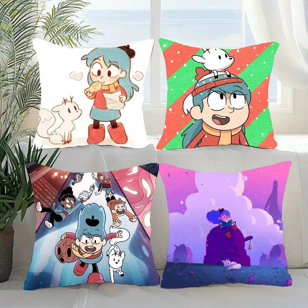 Наволочка с рисунком манги H-Hilda, чехол для диванной подушки, украшение для комнаты и дома