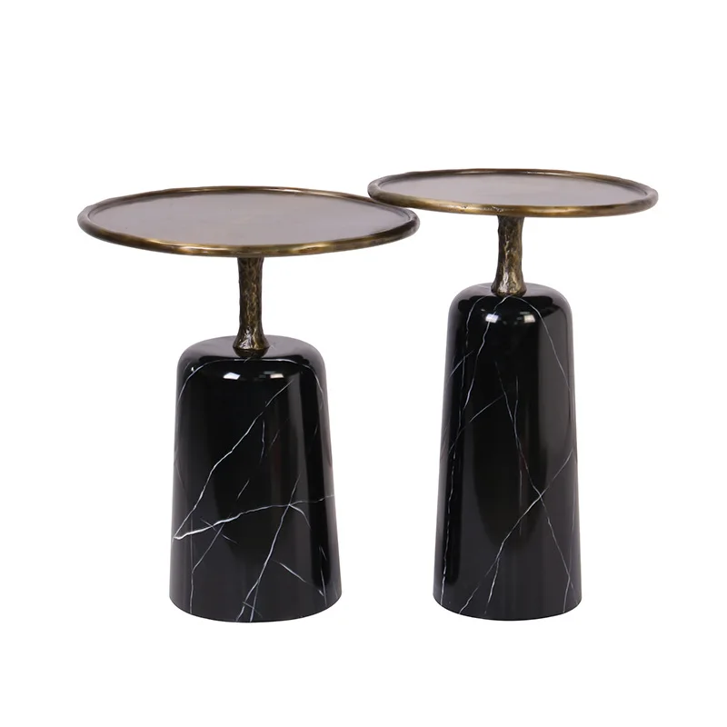 LH living room coffee table light luxury high-end artistic home high-end round table tea table