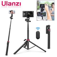 Ulanzi MT-78 Phone Tripod With Bluetooth Remote Controller Double Cold Shoe Quick Disassembly  Gimbal 1/4 Screw For DSLR Camera