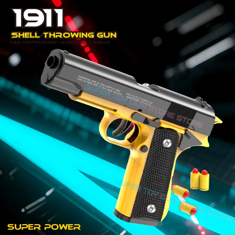 Pistola de juguete de disparo continuo 2011 Desert Eagle 1911, pistola de rábano, carcasa de lanzamiento, revólver colgante vacío, regalo de cumpleaños