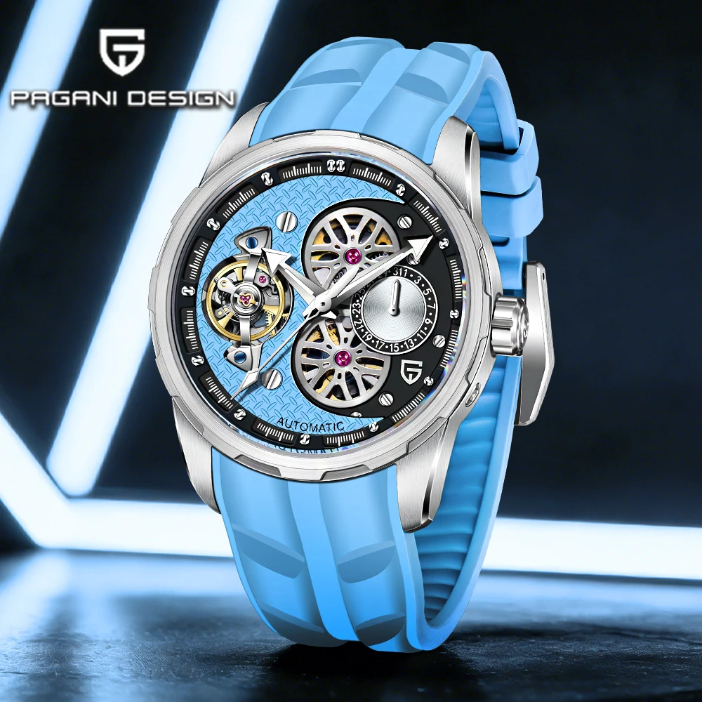 Pagani Design Automatik-Herrenuhren Luxus-Tourbillon Skelett-Mechanikuhr Herren-Saphir-Leuchttaucheruhr reloj2026