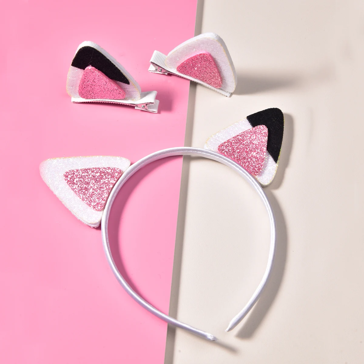 Green onion pink cat ears cheapest items available Fashion pink cat movie star series daily dress up hair accessories