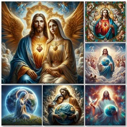 Diamond Painting Mosaic Jesus Virgin Mary Full Square/round Embroidery Cross Stitch Religion Home Decor