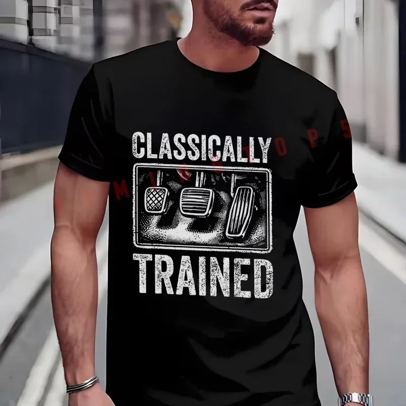 

Classic Design For Car Enthusiasts Motorcycle Men's Fashionable T-Shirt Summer Short Sleeve Tops Tee