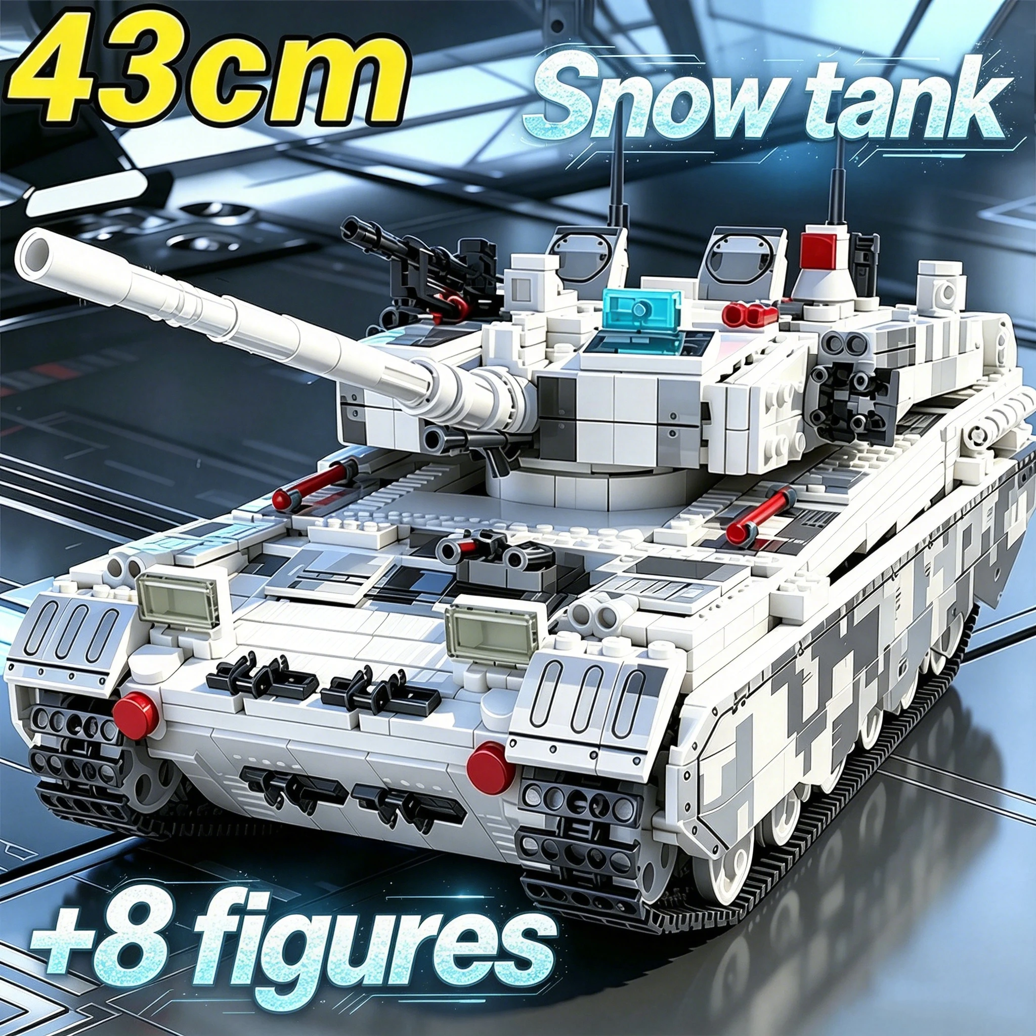 

Military Building Blocks 43CM Giant Tank Bricks Armored Vehicle Tank Model Boys Toys Children Christmas Holiday Gift