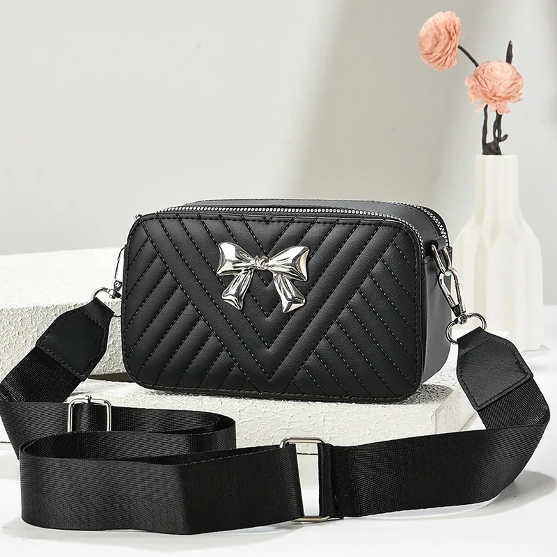 

Elegant Quilted Shoulder Bag for Women, 2025 Trendy Mini Square Crossbody Purse, Fashionable Top Handle Bag for Casual Style