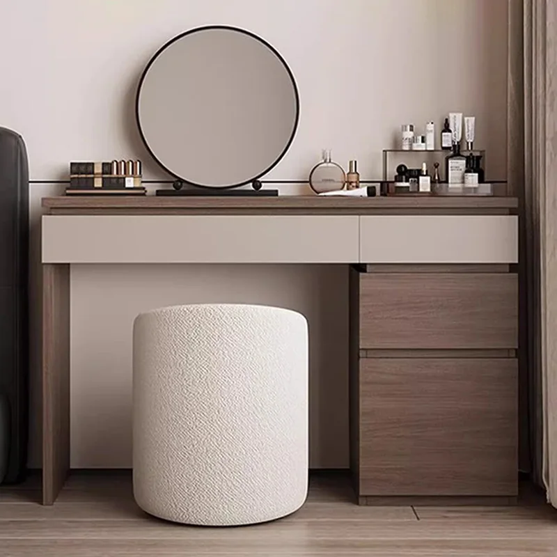 

Wood Shelf Vanity Table Modern Corner Study Bedside Dressing Table Organizer Makeup Beauty Vestidores Lounge Suite Furniture
