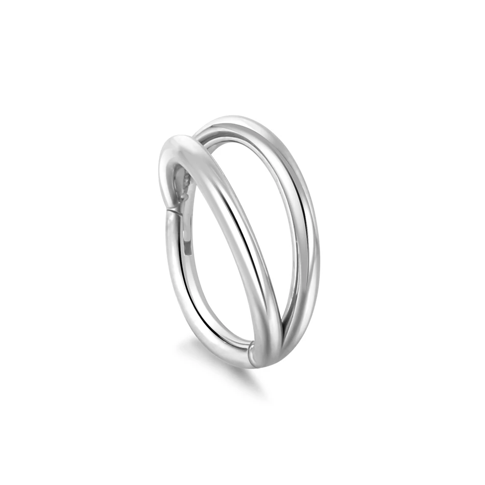 1Pc G23 Titanium Scharnierende Segment Neusring Septum Clicker Daith Oorbellen Hoepel Oorkraakbeen Tragus Helix Piercing Sieraden 16G