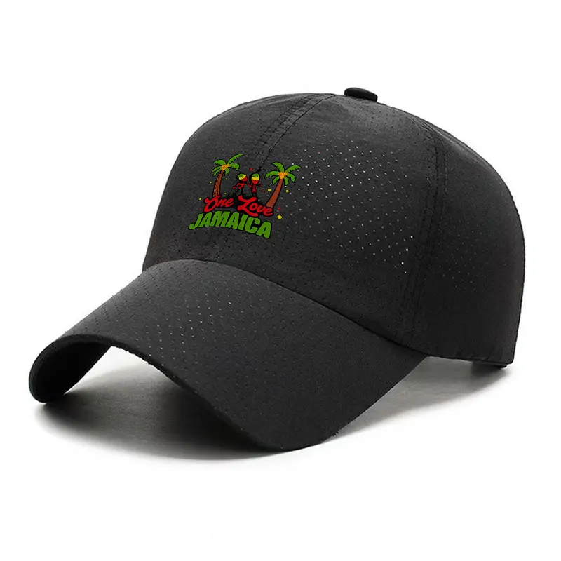 One Love Jamaica Quick Dry Baseball Cap Lightweight Breathable Adjustable Hat for Men and Women