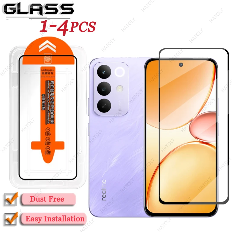 For Realme C85 Pro Glass Dust Free Screen Protector Easy Installation For Realme C85 Black Edge Protective Film For Realme C85