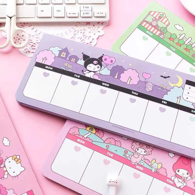 Sanrio Kawaii cuaderno de Anime Hello Kitty Kuromi My Melody Cinnamoroll cuaderno de dibujos animados cuaderno de estudiante cuaderno de invitados regalo