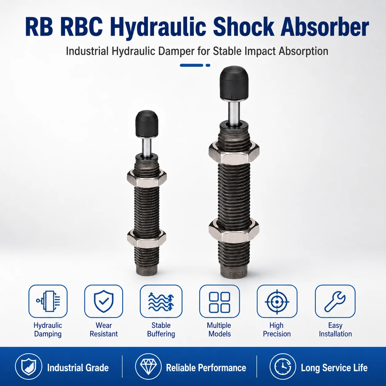 

AFR Brand RBC RB Hydraulic Damper Shock Absorber RBC1412 RBC2015 RBC2725 RB1412 RB1007 RB0806 RB0604 Industrial Hydraulic Buffer