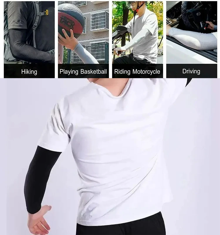 Männer und Frauen Sommer Radfahren Arm Schutz Eis Seide Arm Ärmel Outdoor Sport Sonnenschutz Atmungsaktive Eis Ärmel – Detail 8