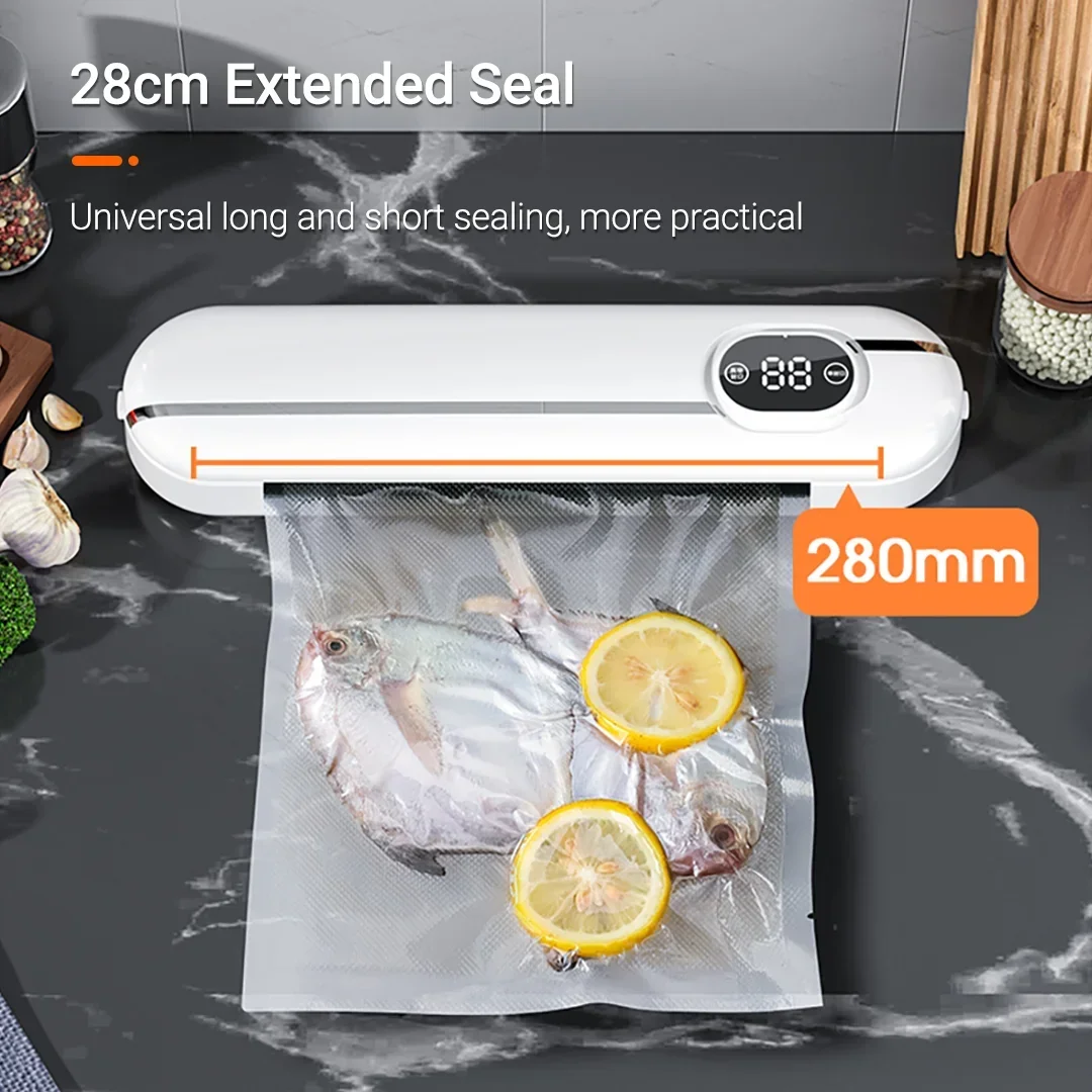 Xiaomi Vacuum Sealer Kitchen Packaging Machine Household Food Film Sealer Vacuum Packer Keep Food Fresh With10pcs Storage Bags