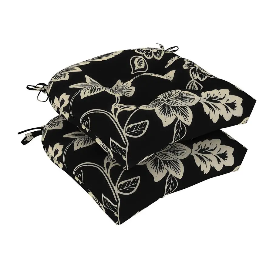 

Комплект из 2 уличных подушек для стульев 19x19x4, водоотталкивающие стеганые подушки для сидений на террасе с завязками, толстые сменные подушки для плетеной мебели