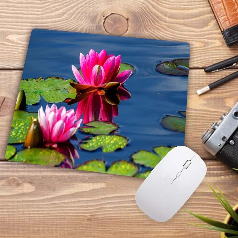 

Mouse Pad New Gaming MousePads Gamer Natural Rubber lovely Anime kawaii Art Lotus Flowers Carpet Office Decoration keyboard pad