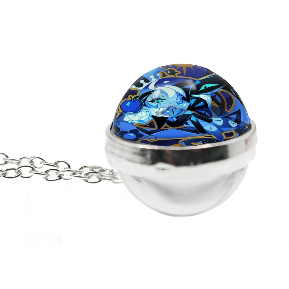 Hot Sales Game Cookie Run Kingdom Ancient Beast Shadow Milk Cookie 20mm Ball Keychain Handmade Alloy Accessories Fans Gift