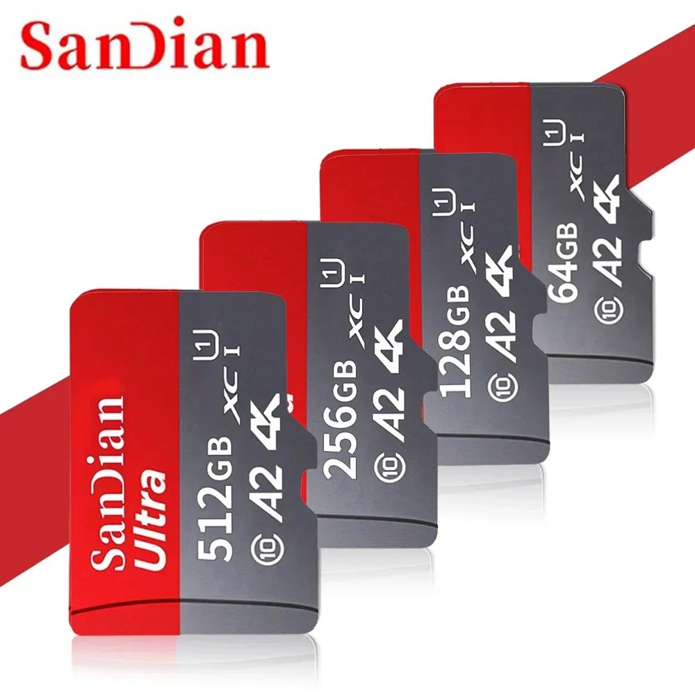 Carte Micro TF/SD originale 128 Go V30 Classe 10, carte flash 256 Go, carte mémoire 512 Go pour appareil photo Xiaomi, téléphone, drone, surveillance