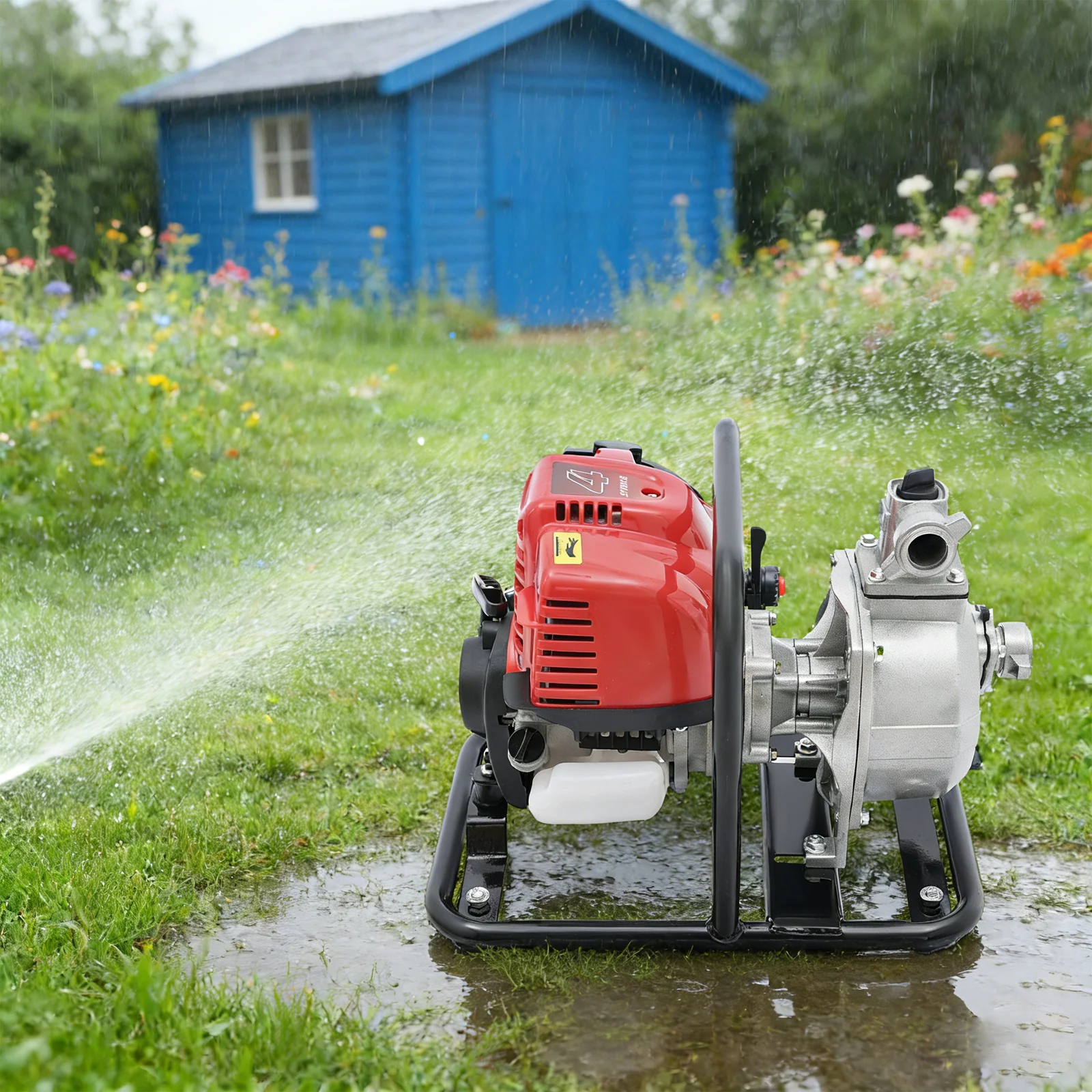 Motor-Wasserpumpe mit Seilzugstart, 4-Takt-Wasserpumpe, 1,2 kW Wasserpumpe – Detail 9