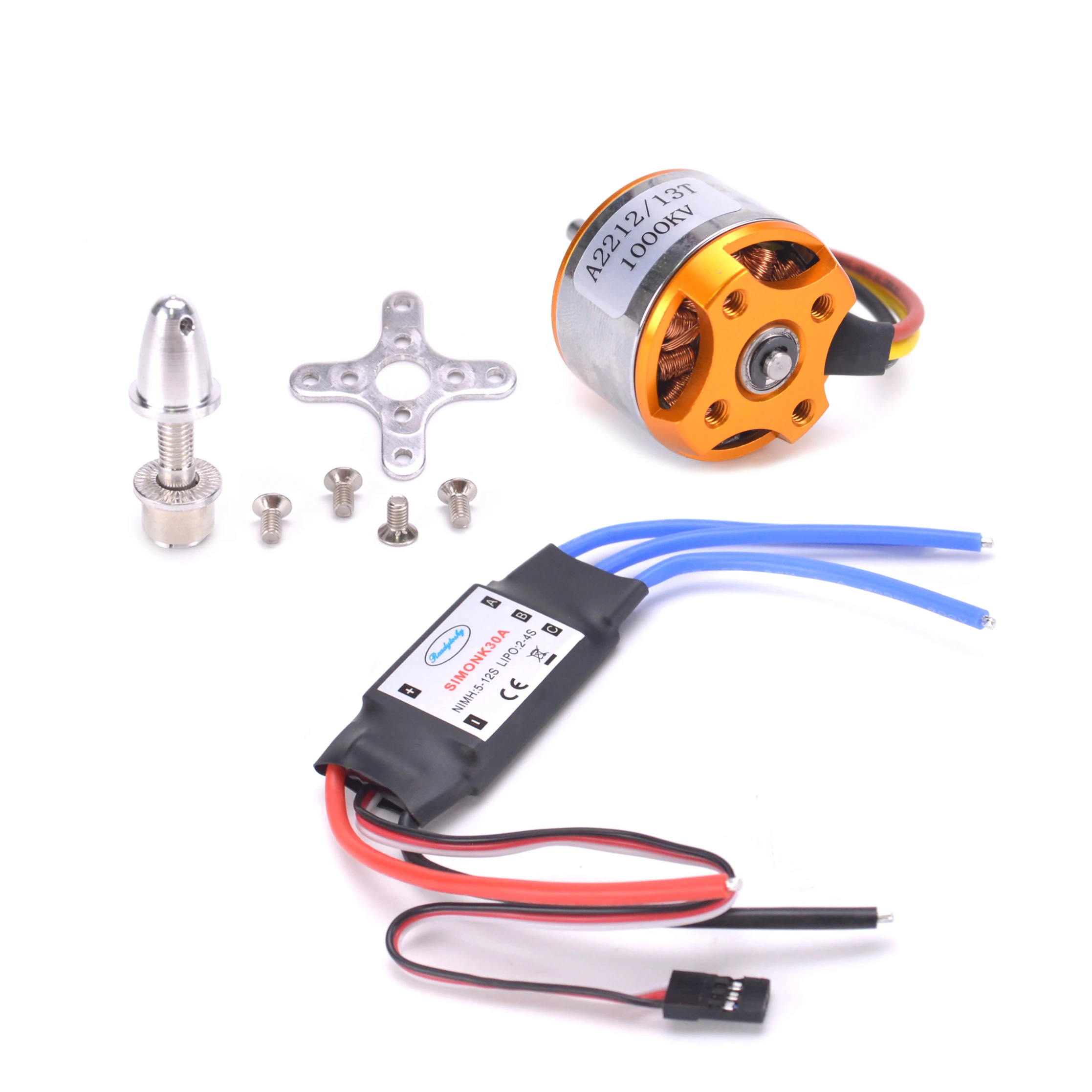 A2212 2212 1000KV Motor Outrunner sin escobillas 30A ESC sin escobillas para F450 S500 S550DIY RC Quadcopter hexacóptero multirotor
