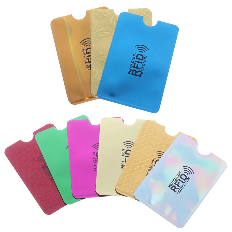 

10Pcs Random color Mixed RFID Bank Card Case Protection Shielding NFC Anti-Theft Card Holder