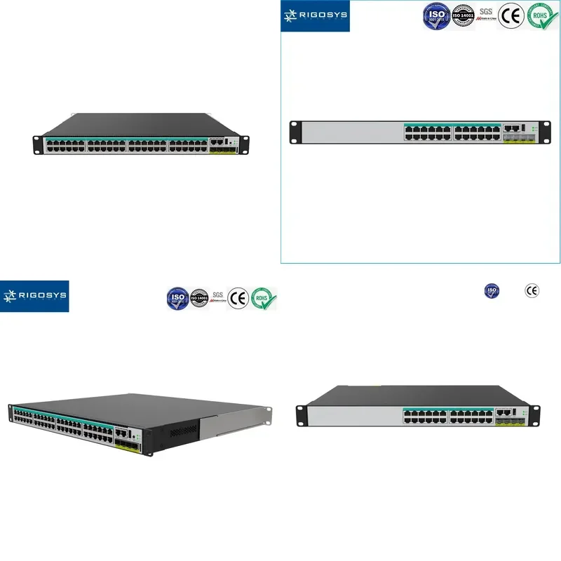 Professional 24/48-Port 10G Managed POE/HPOE Rack-mounted Metal Housing Ethernet Network Switch VLAN QoS Function 1-Year