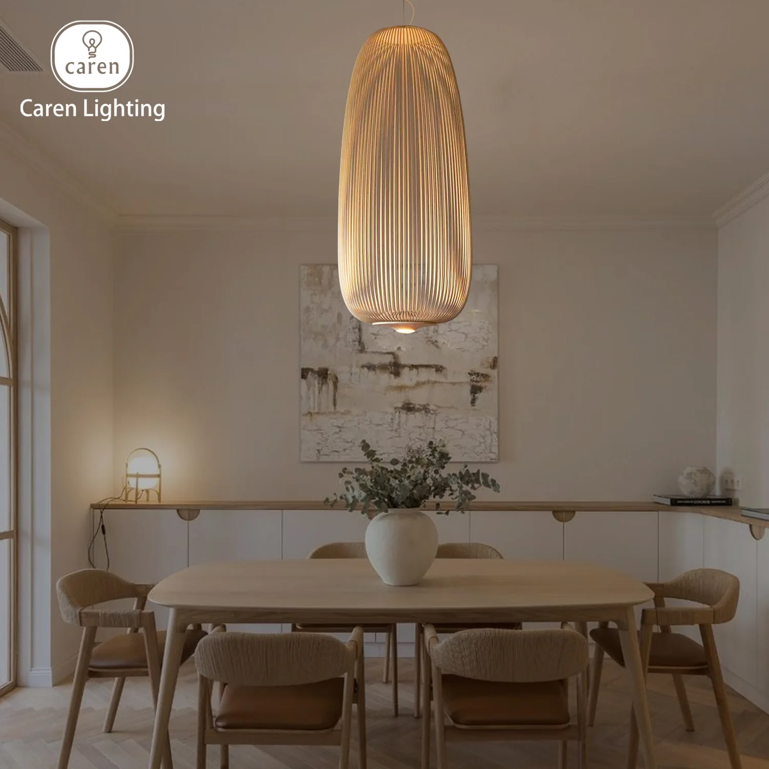 Caren Lighting Lattice Glow Pendant Light Stunning Modern Design Ceiling Lamp Intricate Metal Framework Ambient Lighting