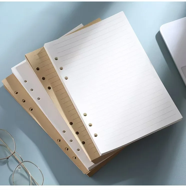 رقاقة بديلة للكمبيوتر الدفتري مقاس A5 ورق أوراق شجر فضفاضة ورق كرافت ورق خط فارغ للوازم المكتبية والمدرسية #1