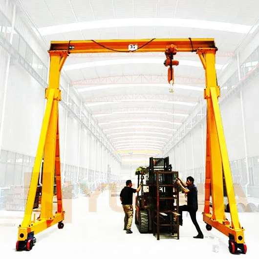 For Workshop mobile 1 2 3 5 8 10 15 20 25 ton electric lift travel mini portal small a frame portable hoist gantry crane with