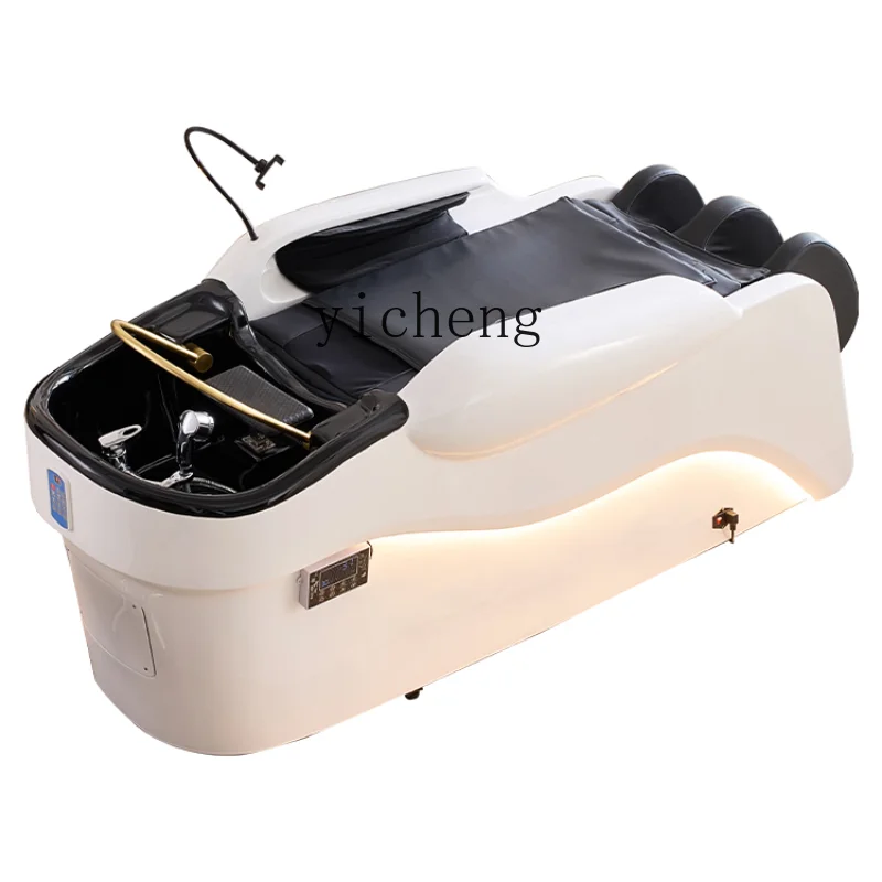 

ZC Smart Massage Shampoo Bed Electric Water Circulation Head Therapy Steaming Bed Hair Saloon Dedicated Ceramic Basin