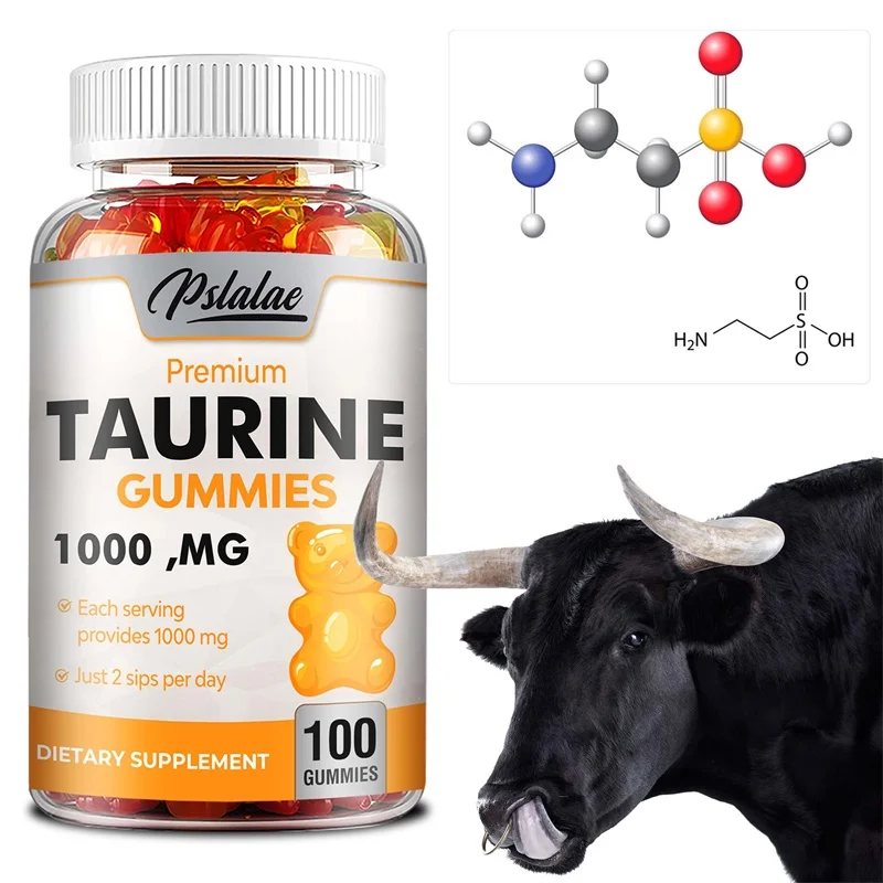 Taurine Gummies - Antioxidant, Supports Brain and Heart Health, Relaxes Mood