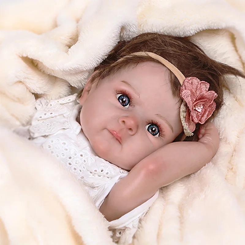 18 Inch Body Realistic Finished Bebe Reborn Vinyl Short Hair Body Doll Like Real Handmade Toy For Girls Christmas Gift