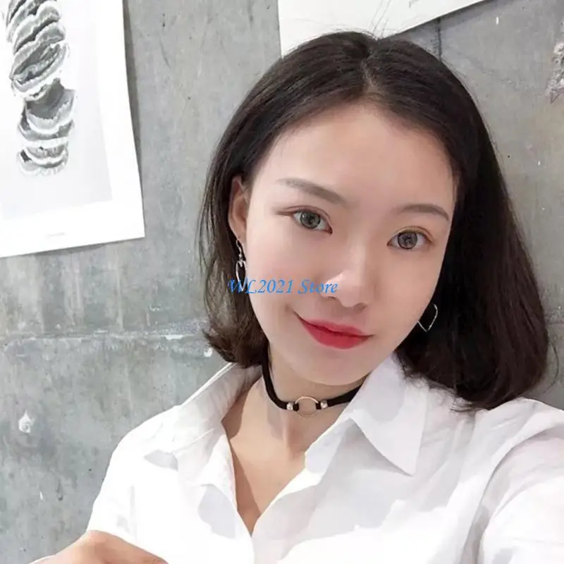 

G5GC Fashion Hollow Heart Charm Earrings Temperament Dangle Earrings Simple Pendant Earring Party Jewelry Charm Earring