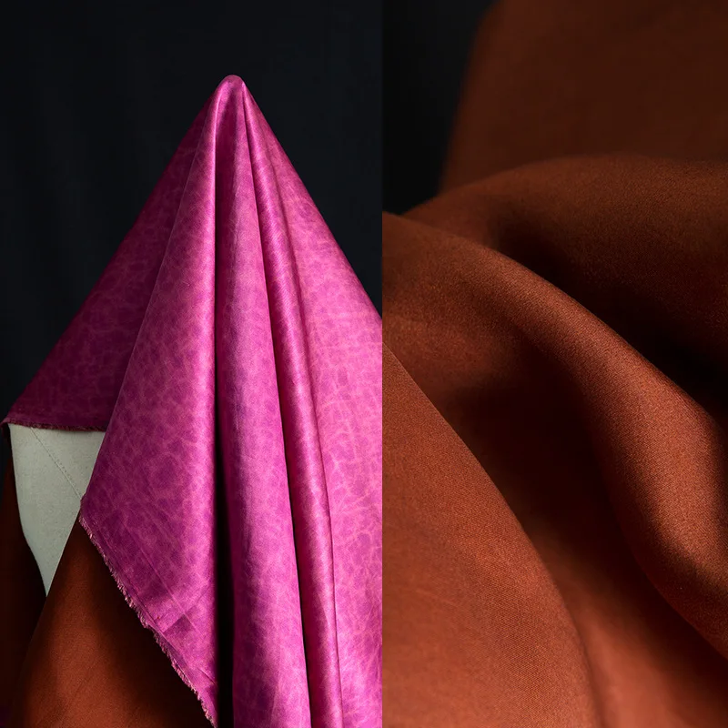 高品質パターン印刷杭州祥雲糸レッドクラウド生地シルクキンポウゲ布服デザインドレス