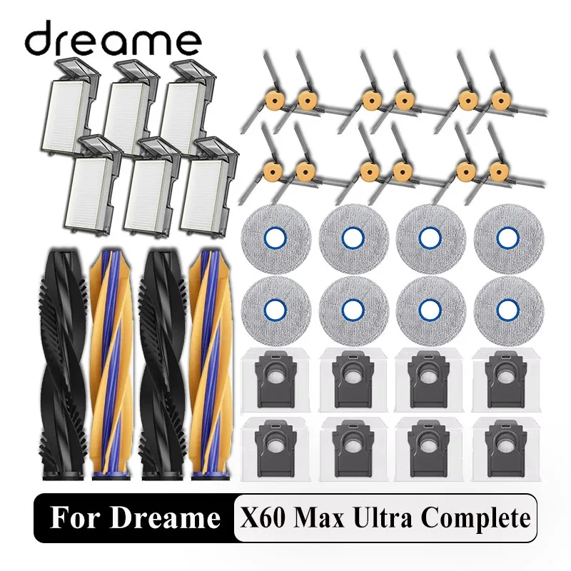 DREAME X60 Max Ultra Roboterstaubsauger Zubehör Hauptbürste Filter Wischmopp Staubbeutel Ersatzteile