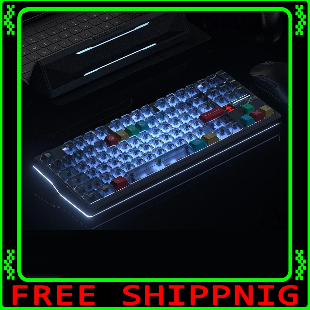 

AULA F87Pro V2 Mechanical Keyboard Three Mode Wireless RGB 8000mAh Gaming Keyboard PBT Gasket Pc Gamer Accessories Mac Keyboard