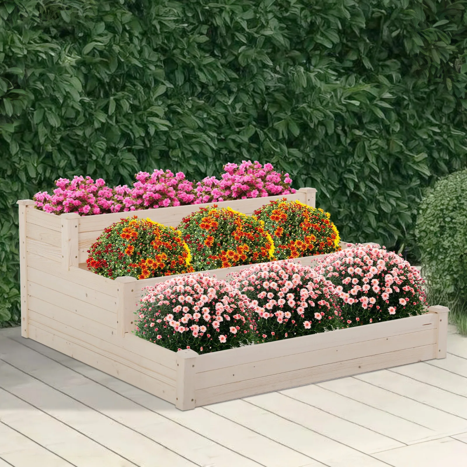 

Wooden Garden Bed Raised Planter Box Outdoor Patio Gardening Planter Garden Box