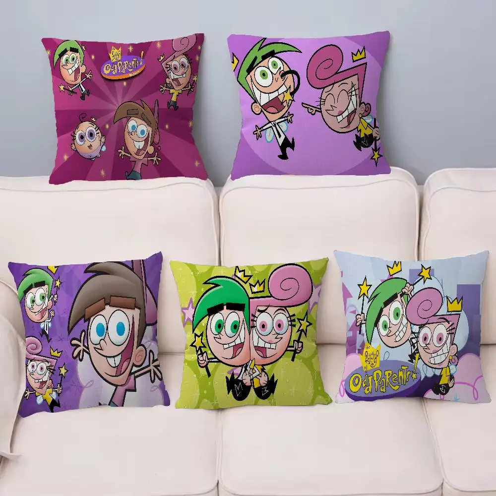 كارتون The Fairly OddParents وسادة هدية ديكور مكتب المنزل غرفة نوم أريكة غطاء وسادة السيارة 45x45 #6