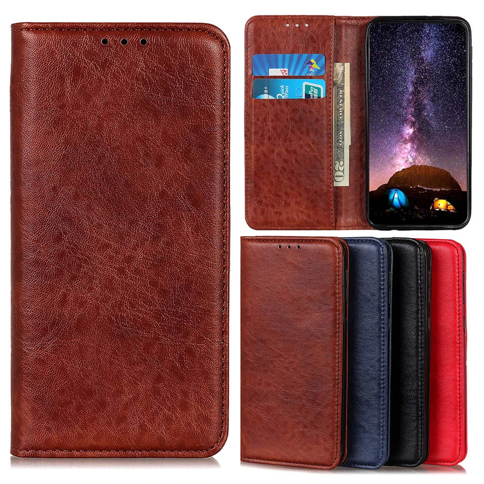 Calfskin Case For SONY XPERIA 10 1 5 V IV III LITE 2023 Case Matte Leather Magnet Book Skin Funda Cover Vintage Cell Phone Sets