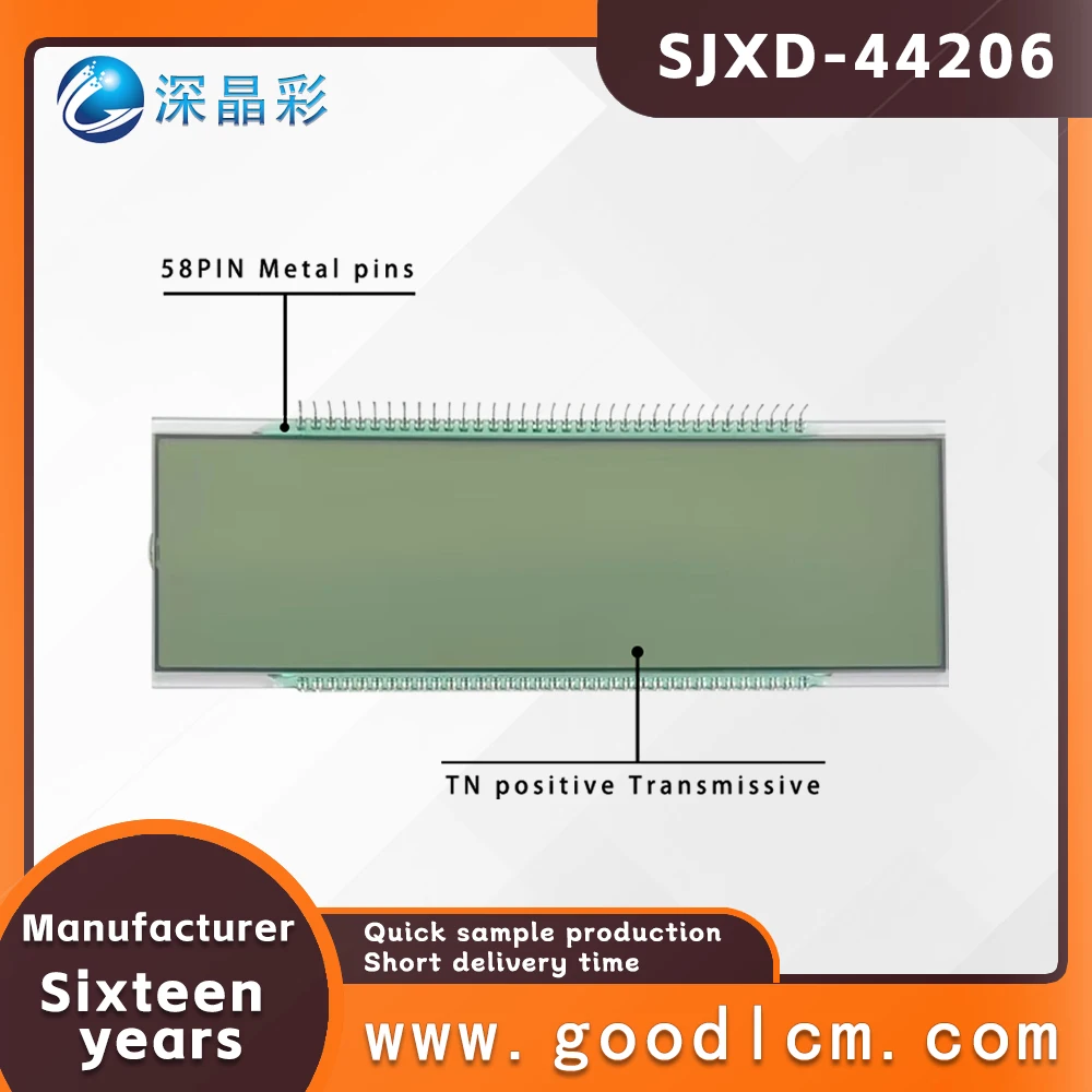 schermi a strisce lunghe con display digitale a 8 caratteri, schermo con codice segmento TN ad alto contrasto SJXD-44206 Con punto decimale
