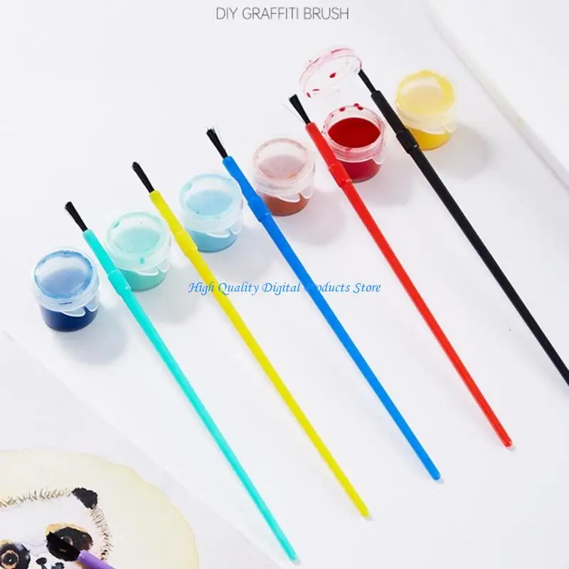 U2JE Pack Of 100 Colorful Paint Brush Sketch Markers For Youngly Classroom Projects