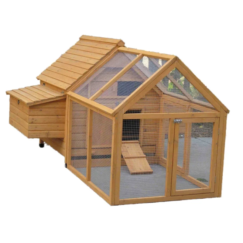 Hot Selling Eco Friendly Wooden Indoor Outdoor Rabbit Hutch Pet Cage House Chicken Coop With Ramp