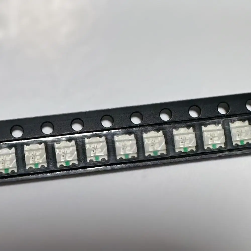 100 Uds alto brillo 1209/1206 doble cuerpo RGB LED de siete colores 3227 rojo-verde-azul (RGB) SMD LED cuentas con ánodo común