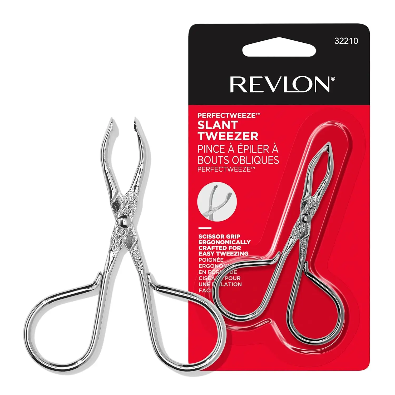 

Slant Tip Tweezers for Precise Hair Removal, High Precision Beauty Tool