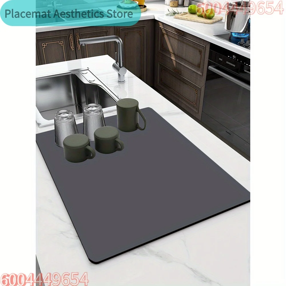 , Kitchen Countertop Protector Mat, Coffee Machine Pad, Dish Absorbent Mat, Rubber Mat, Super Absorbent Non-Slip Coffee Pad, Wat