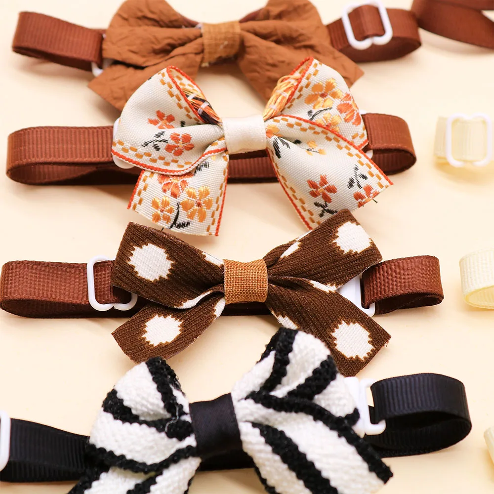 10 قطعة جرو الانحناء قابل للتعديل الكلب القوس العلاقات متعدد نمط الكلب بووتيس أطواق للحيوانات الأليفة للكلاب والقطط الحيوانات الأليفة الاستمالة اكسسوارات