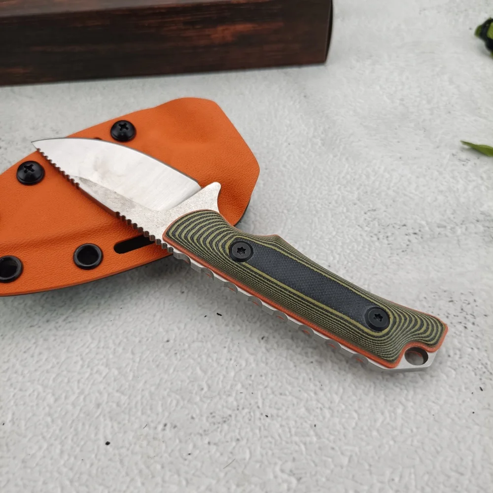 

Портативный компактный прямой нож 15017, тактическая защита в дикой природе, выживание, охота в джунглях, приключения, режущие ножи с ножнами K