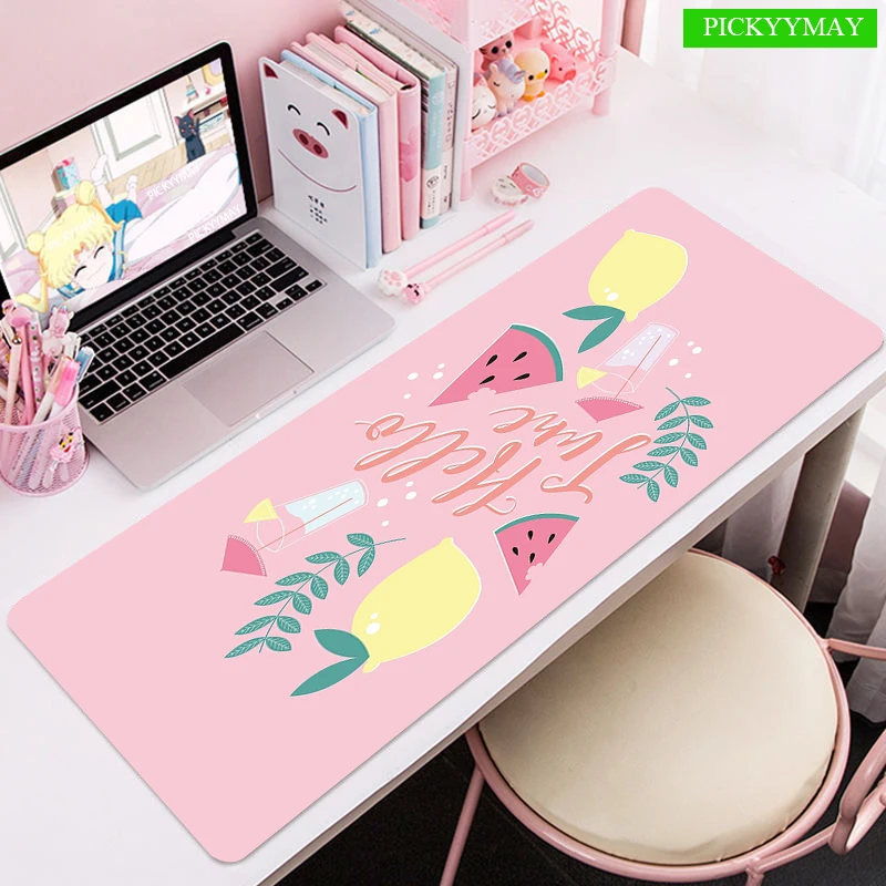 Office Computer Mouse Pad Cute Fruit Large Mouse Mat Big Desk Mat Non-Slip Rubber Base Mousepad For Laptop PC Game Waterproof